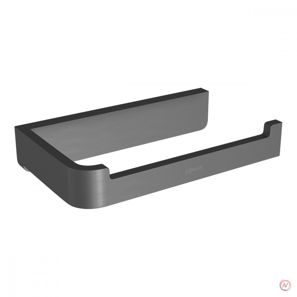 Держатель для туалетной бумаги Lemark SMOOTH LINE открытый, графит